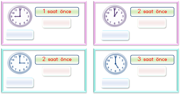 1.Sınıf Matematik Zamanı Ölçme Saatler (Tam ve Yarım Saat)-4