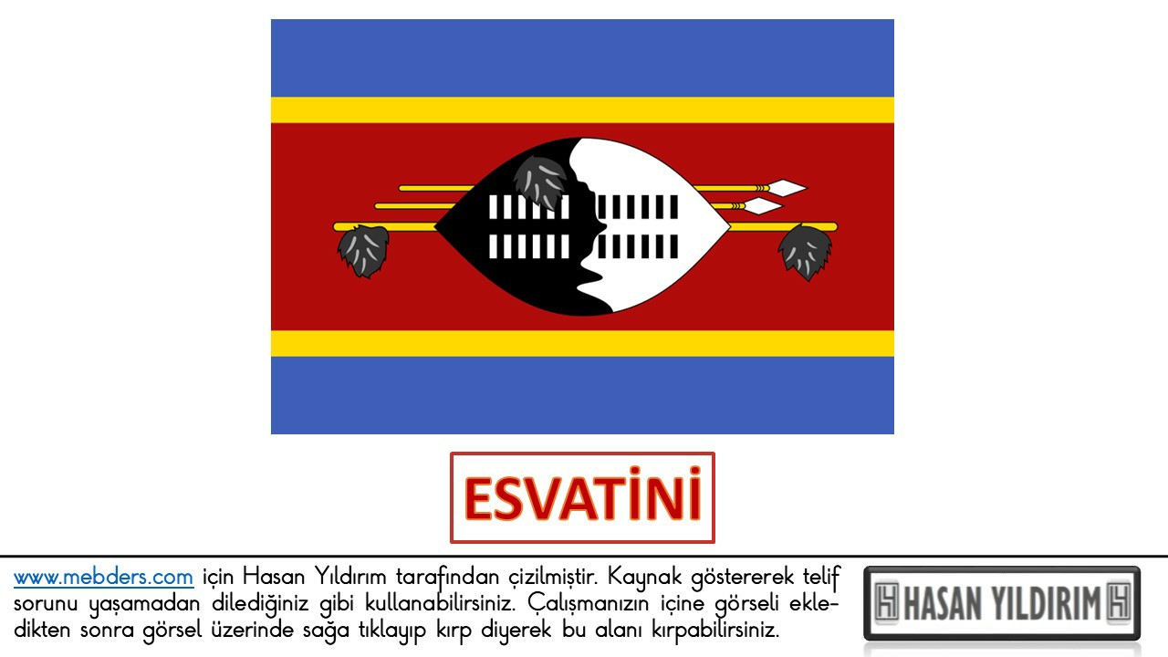 Esvatini Bayrağı PNG