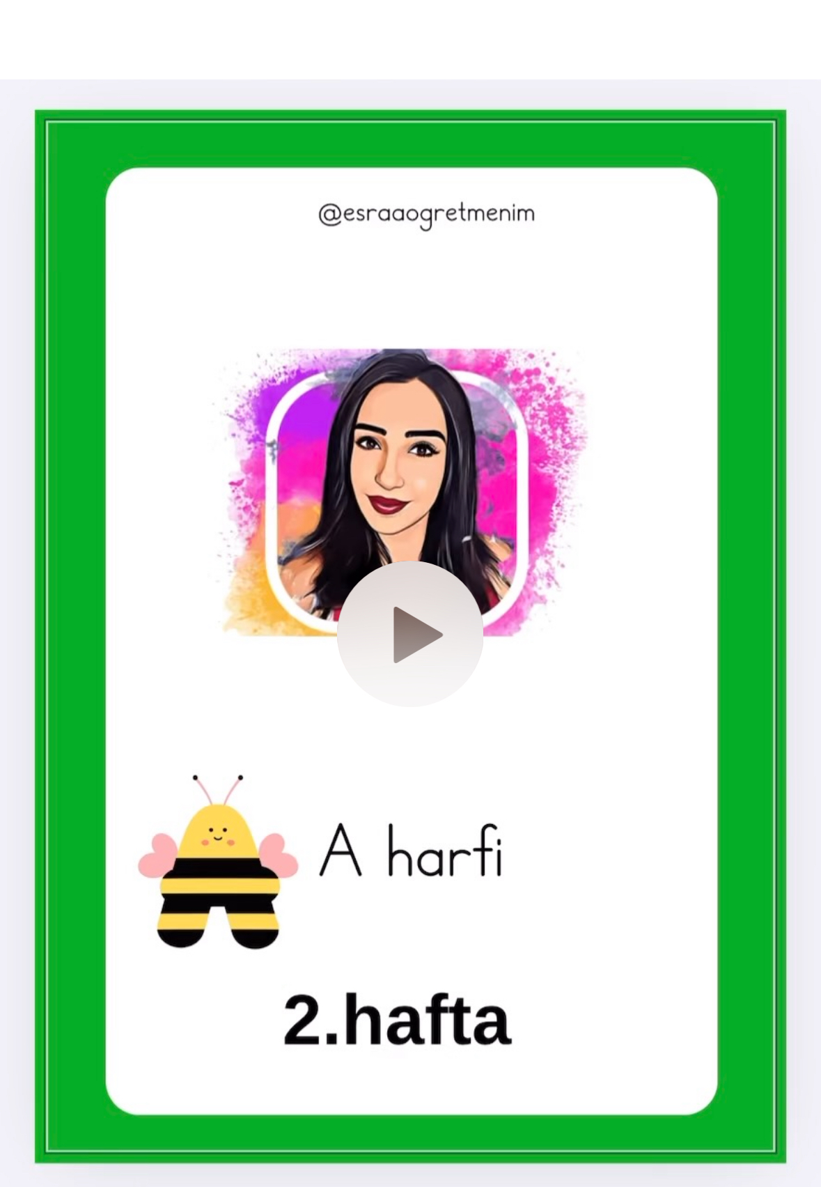 1. Sınıf A Harf Fasikülü