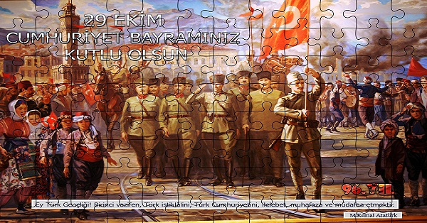 Cumhuriyet Panosu Puzzle Poster (96 Parça)