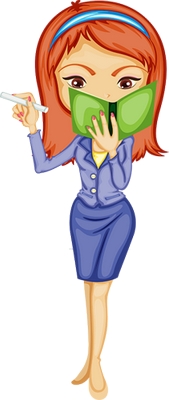 Clipart elindeki kitaba bakıp not alan bayan öğretmen resmi png
