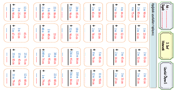 3.Sınıf Matematik Uzunluk Ölçme-5
