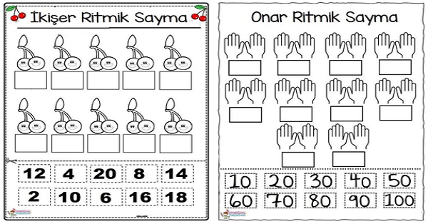 1.Sınıf Matematik Ritmik Saymalar (İkişer-Beşer- Onar) Etkinliği