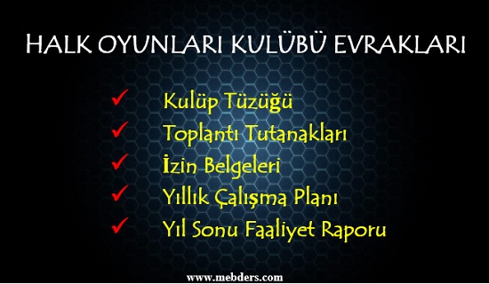 Halk Oyunları Kulübü Evrakları