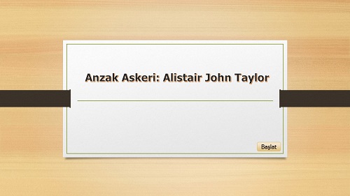 Anzak Askeri Alistair John Taylor için Fon Slaytı