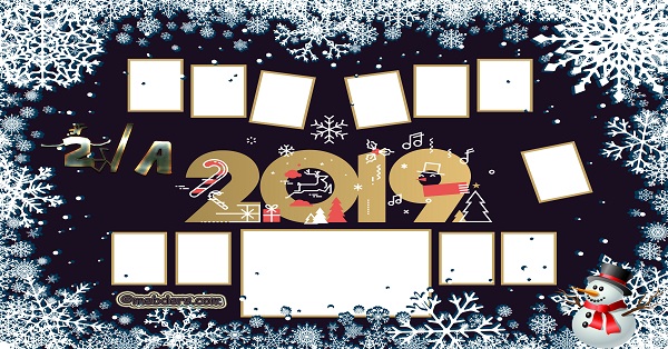 2A Sınıfı için 2019 Yeni Yıl Temalı Fotoğraflı Afiş (11 öğrencilik)