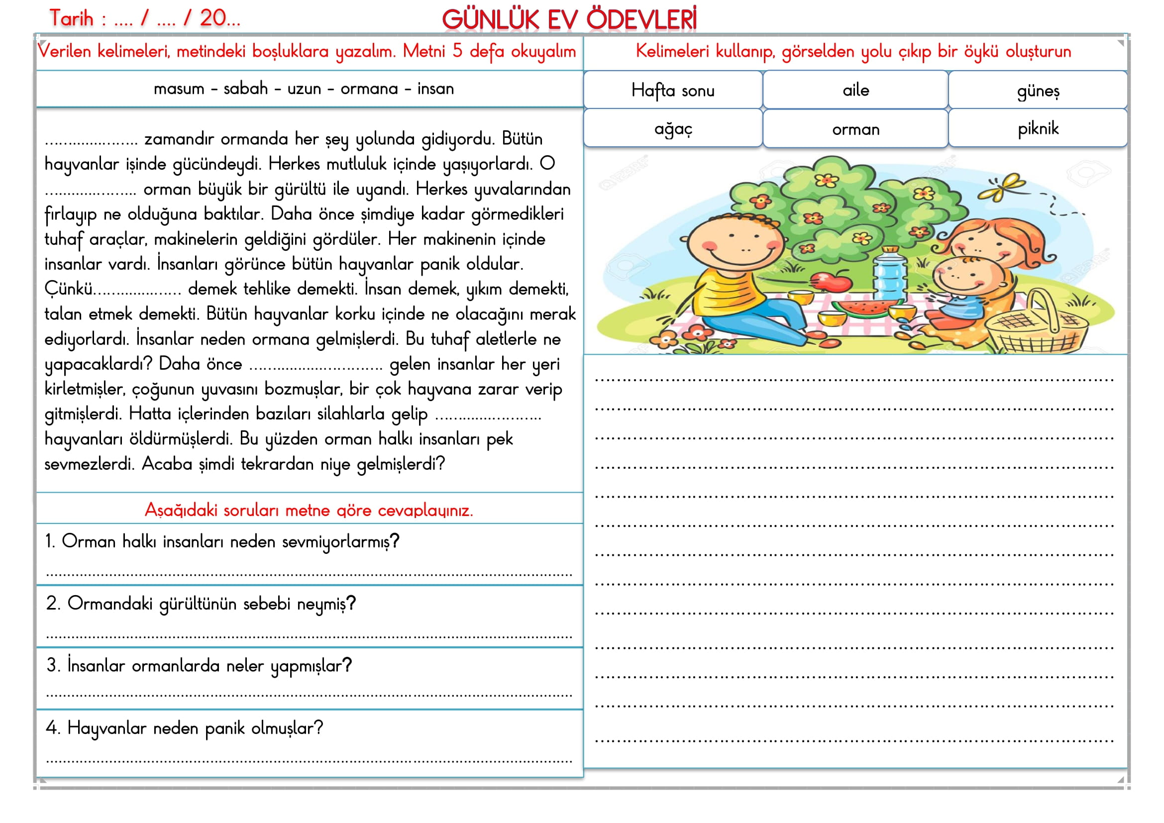 2.Sınıf 23 Mayıs 2025 Günlük Ev Ödevi