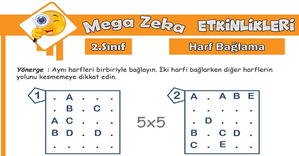 2.Sınıf Mega Zeka Etkinliği - Harf Bağlama