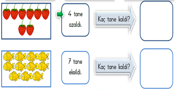 1.Sınıf Matematik Çıkarma İşlemi Problem Giriş-3