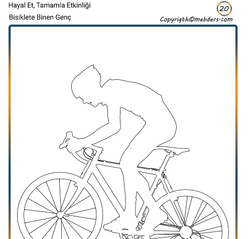 Hayal Et, Tamamla Etkinliği 20 - Bisiklete Binen Genç