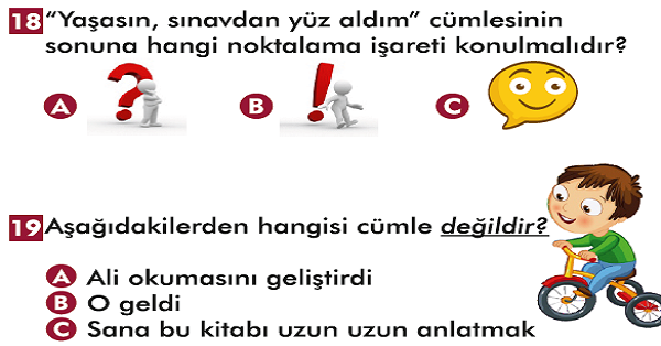 2.Sınıf Türkçe Deneme Sınavı 2