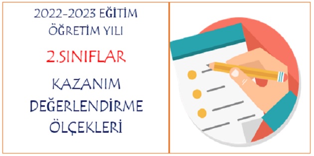 2022-2023 Eğitim Öğretim Yılı 2.Sınıflar 1.Dönem 3.Ünite Kazanım Değerlendirme Ölçeği