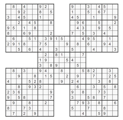 Beşli Samurai Sudoku 2