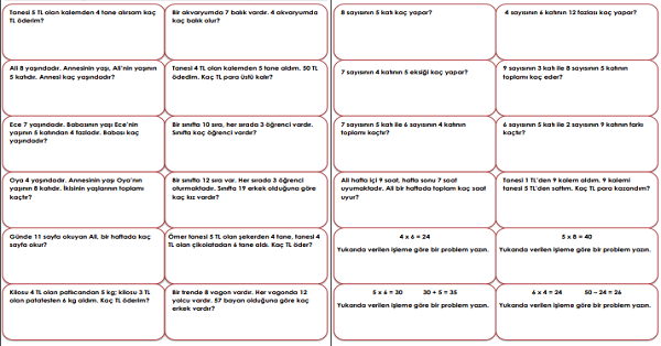2.Sınıf - Matematik - Çarpma İşlemi Problemleri-3