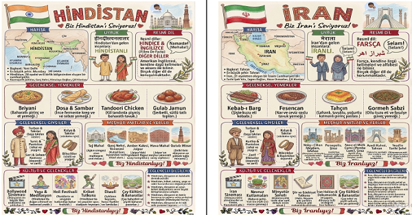 4. Sınıf Sosyal Bilgiler Farklı Ülkeleri Tanıyorum (14 Ülke)