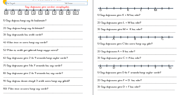 2.Sınıf - Matematik - Sayı Doğrusu Etkinliği-1
