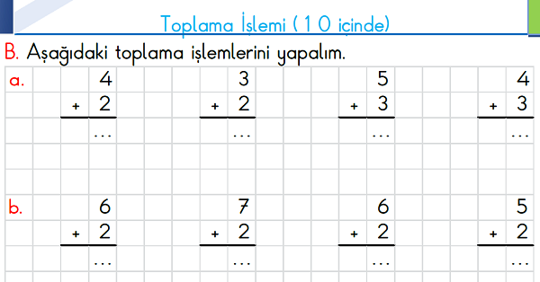 1.Sınıf Matematik (10 İçinde) Toplama İşlemi