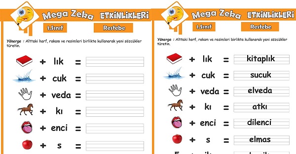 1.Sınıf Mega Zeka Etkinliği - Resfebe