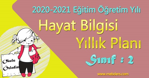 2020 - 2021 Yılı 2.Sınıf Hayat Bilgisi Yıllık Planı (Beşgen Yayınevi)