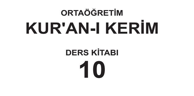 2023-2024 Eğitim Öğretim Yılı 10.Sınıf  Kur’an-ı Kerim Ders Kitabı-Meb Yayınları