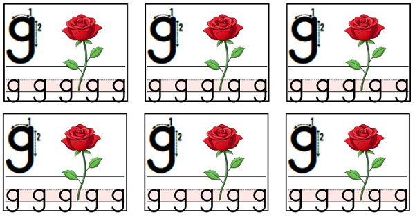 1. Sınıf İlk Okuma Yazma G-g Sesi Deftere Yapıştırma