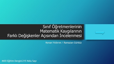 Sınıf Öğretmenlerinin Matematik Kaygıları makale sunusu