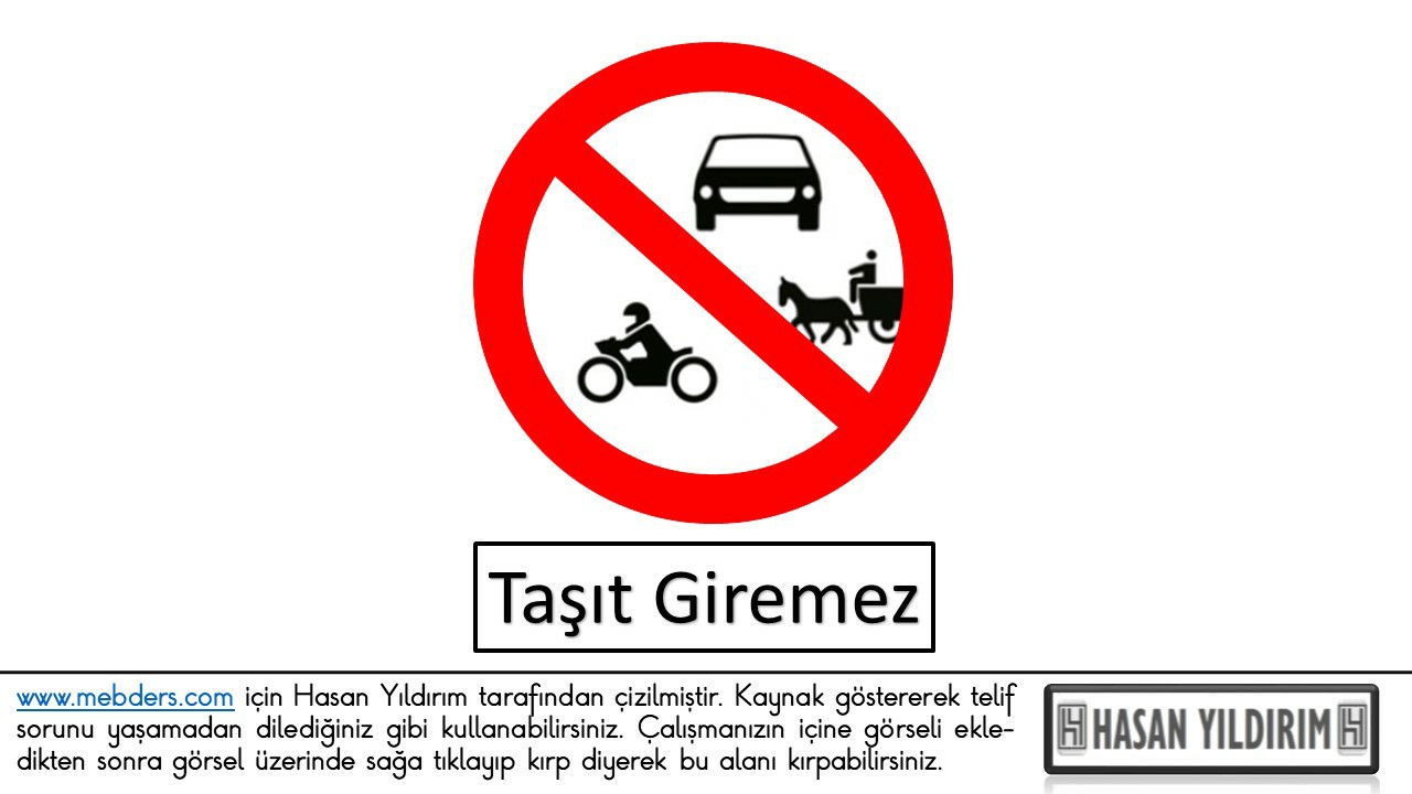 Taşıt Giremez PNG
