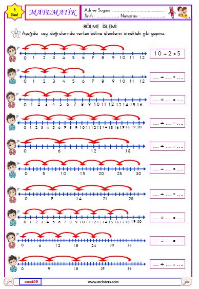 3. Sınıf Matematik Bölme İşlemi Etkinliği 2