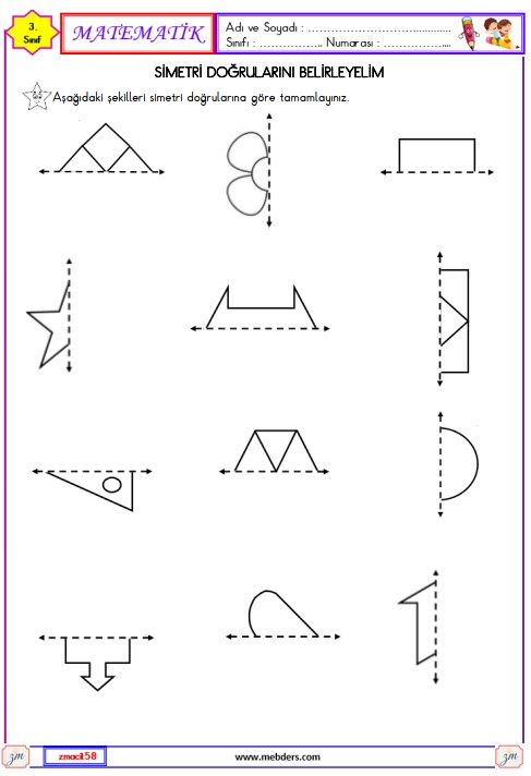 3. Sınıf Matematik Simetrilerini Çizelim Etkinliği 5