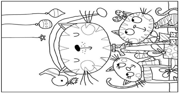 Boyama Çalışması (Sevimli Kediler)