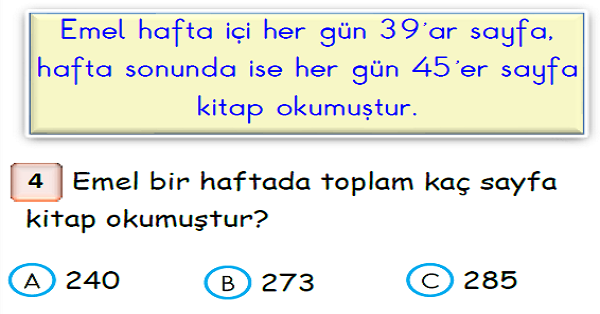 3.Sınıf Matematik Çarpma İşlemi Yaprak Test-3