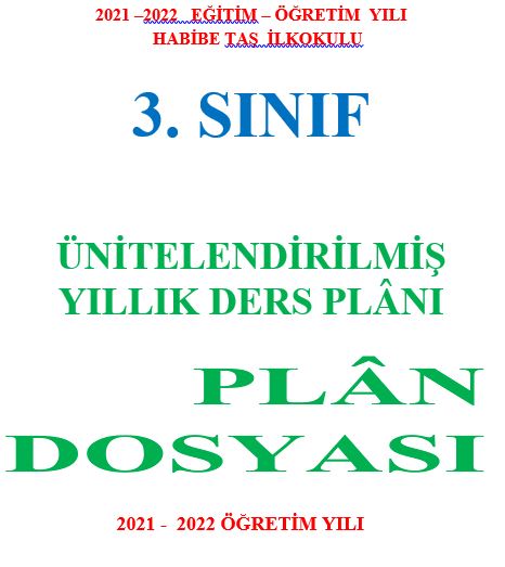 3. Sınıf Yıllık Plan Dosyası