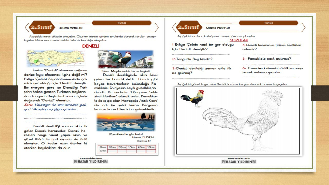 2.Sınıf Türkçe Okuma Metni-10 (Denizli)