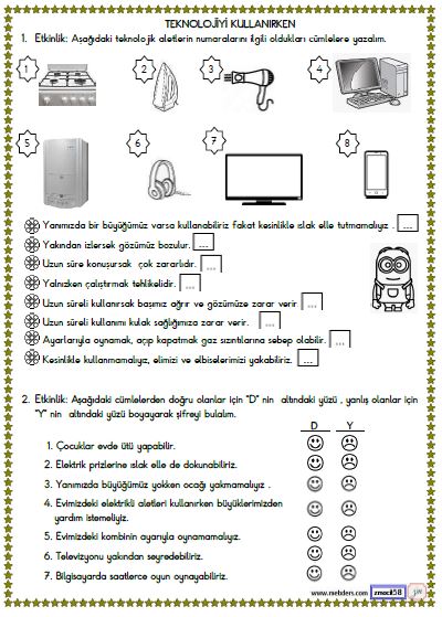 2. Sınıf Hayat Bilgisi Teknolojiyi Kullanırken Etikinliği