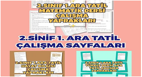 2.Sınıf Kasım Ara Tatil Etkinlikleri (Tüm Dersler)