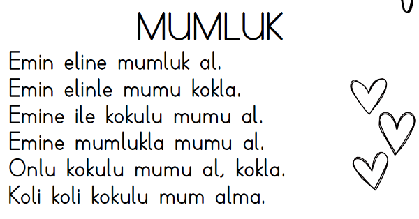 1.Sınıf İlk Okuma Yazma (U-u Sesi) Metinleri