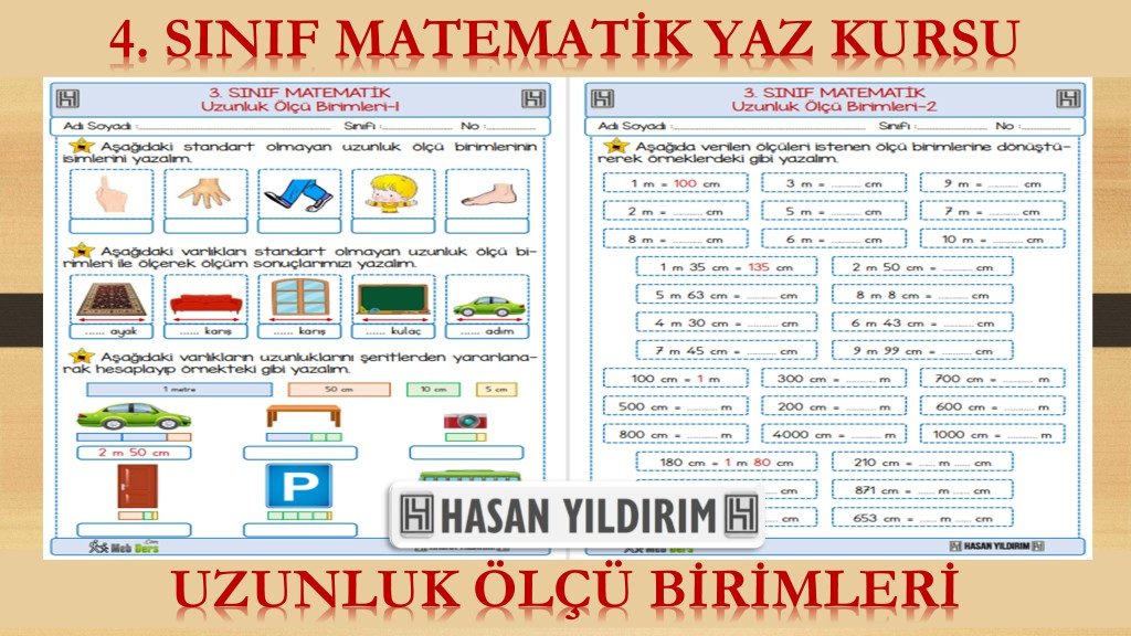 4.Sınıf Matematik Yaz Kursu - Uzunluk Ölçü Birimleri (3.Sınıf Tekrarı)