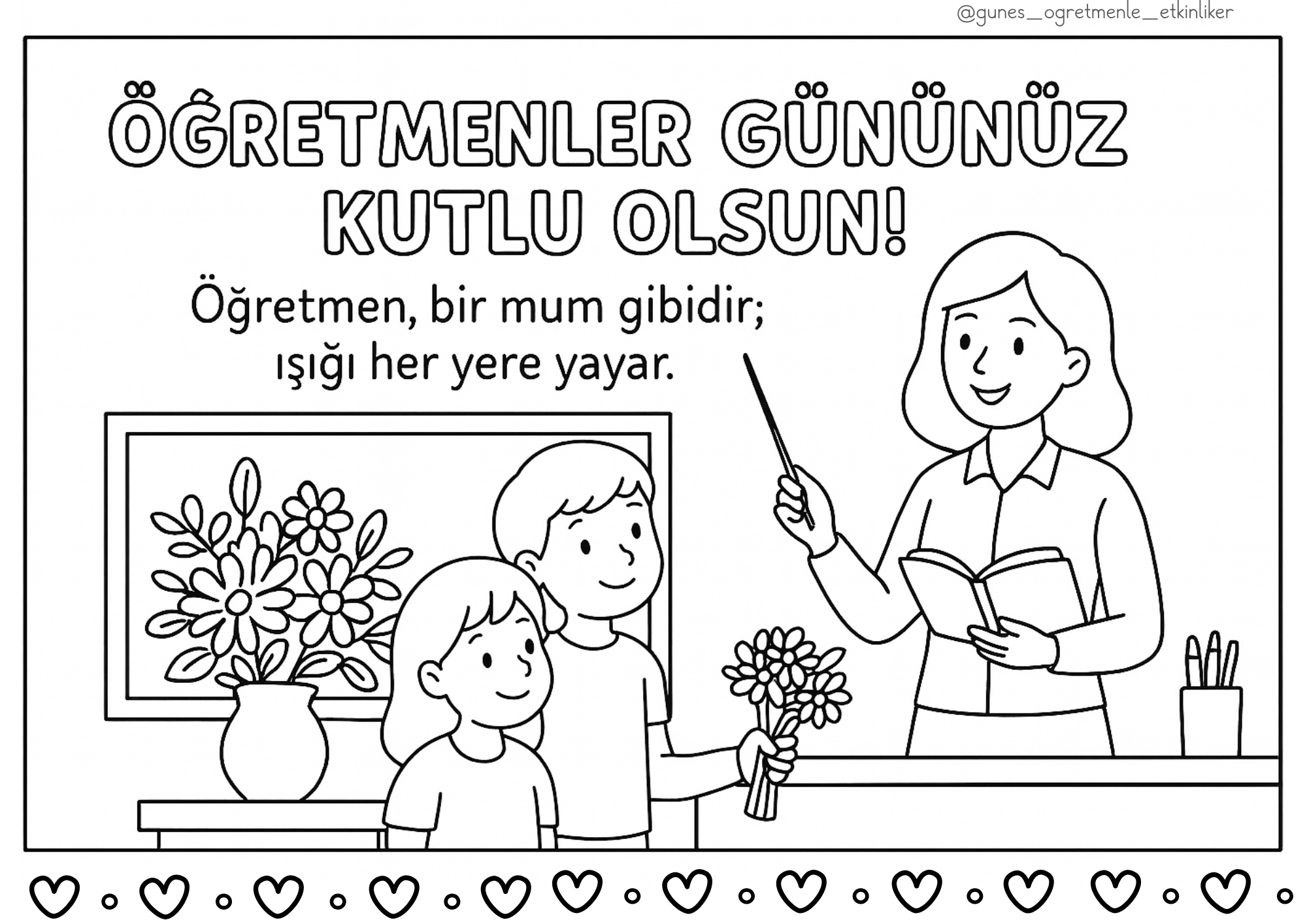 Öğretmenler Günü Boyama