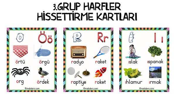 3.Grup Harfler Hissettirme Kartları