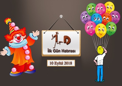 Model 19, 1D şubesi için palyaçolu ilk gün hatırası kapı süslemesi