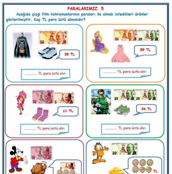 2.Sınıf Matematik Paralarımız 5