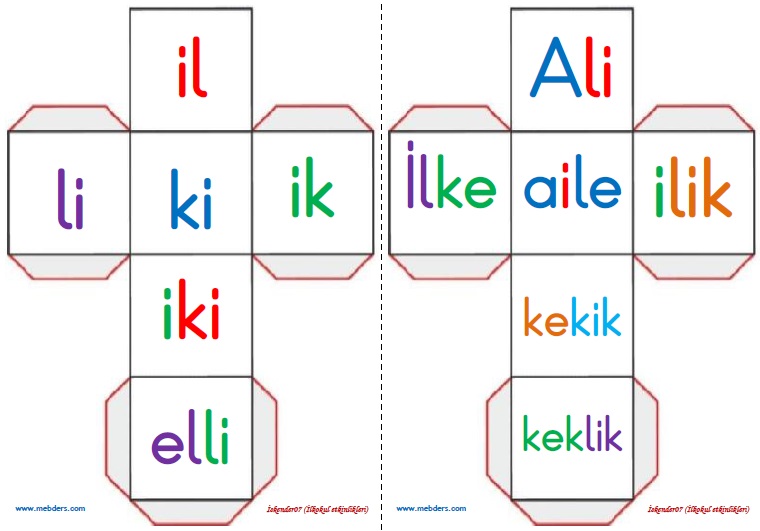 1.Sınıf İ-i Sesi Küp Çalışması ( 2 Sayfa)