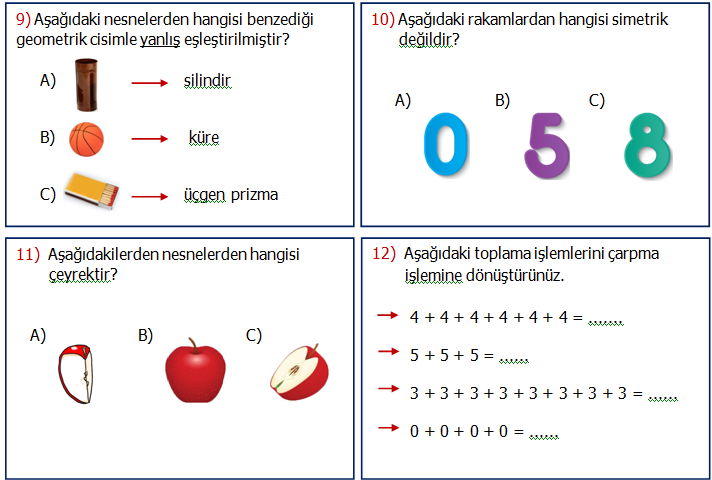 2.Sınıf Matematik Genel Değerlendirme 1