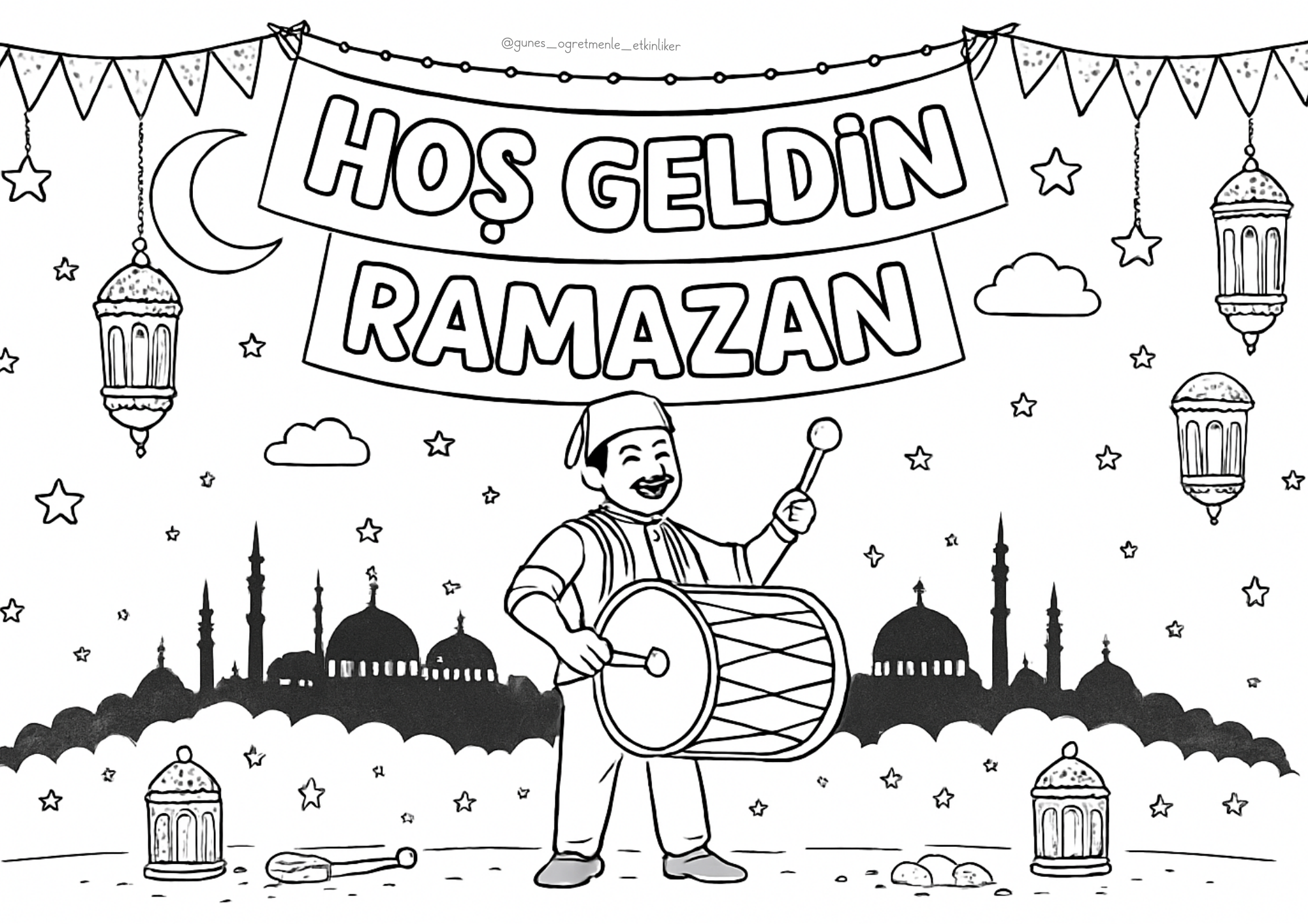 Ramazan Ayı Boyama ve Pano Görselleri