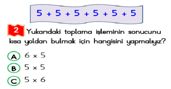 2.Sınıf Matematik Çarpma İşlemi-Yaprak Test-1