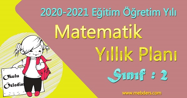 2020 - 2021 Yılı 2.Sınıf Matematik Yıllık Planı (Tekno Artı Yayınevi)