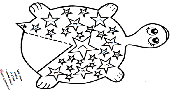 1.Sınıf İlk Okuma Yazma (K-k Sesi) Kağıt Katlama-3 Boyutlu Kaplumbağa