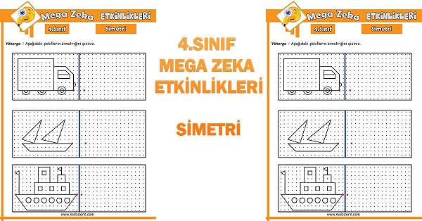 4.Sınıf Mega Zeka Etkinliği - Simetri