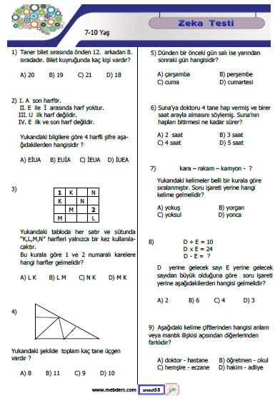 Zeka Testi 3