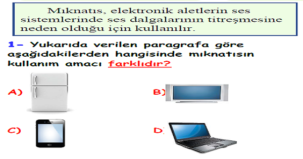 4.Sınıf Fen Bilimleri Kuvvetin Etkileri Yaprak Test-4